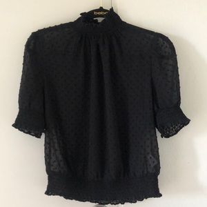 Turtle neck black blouse